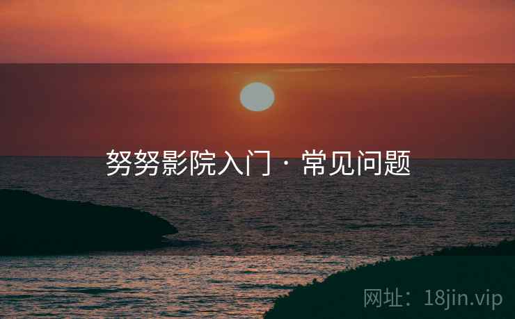 努努影院入门 · 常见问题