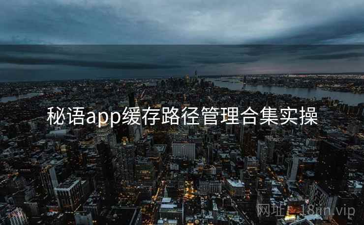 秘语app缓存路径管理合集实操