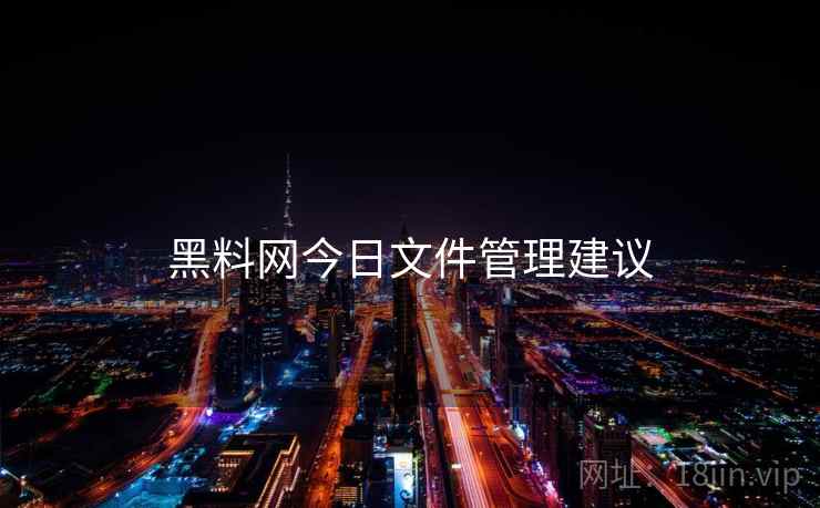 黑料网今日文件管理建议