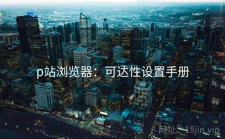 p站浏览器:可达性设置手册 p站浏览器:可达性设置手册