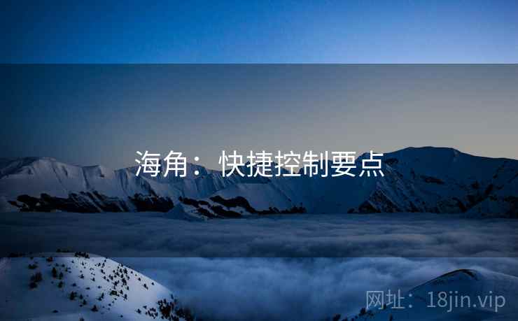 海角：快捷控制要点