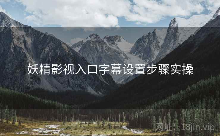 妖精影视入口字幕设置步骤实操