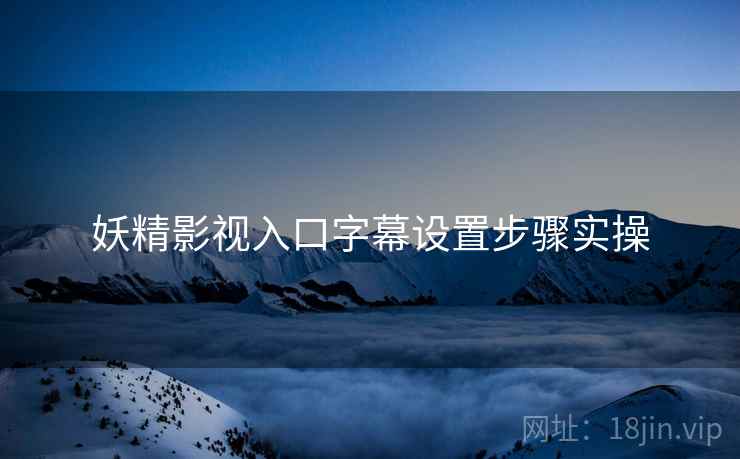 妖精影视入口字幕设置步骤实操
