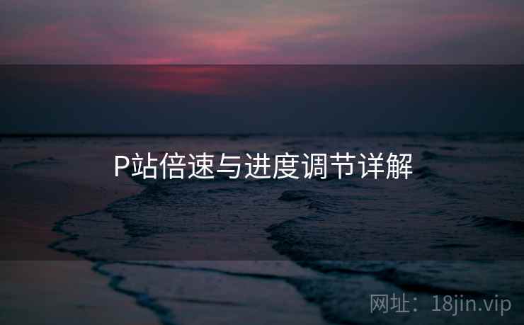 P站倍速与进度调节详解