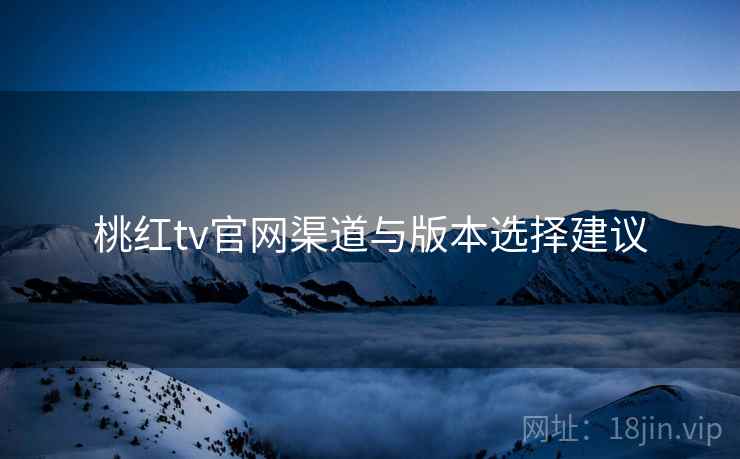 桃红tv官网渠道与版本选择建议